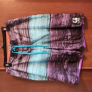 LRG Woodgrain Boardshorts Sz 36